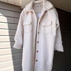 Cozy White Sherpa Coat